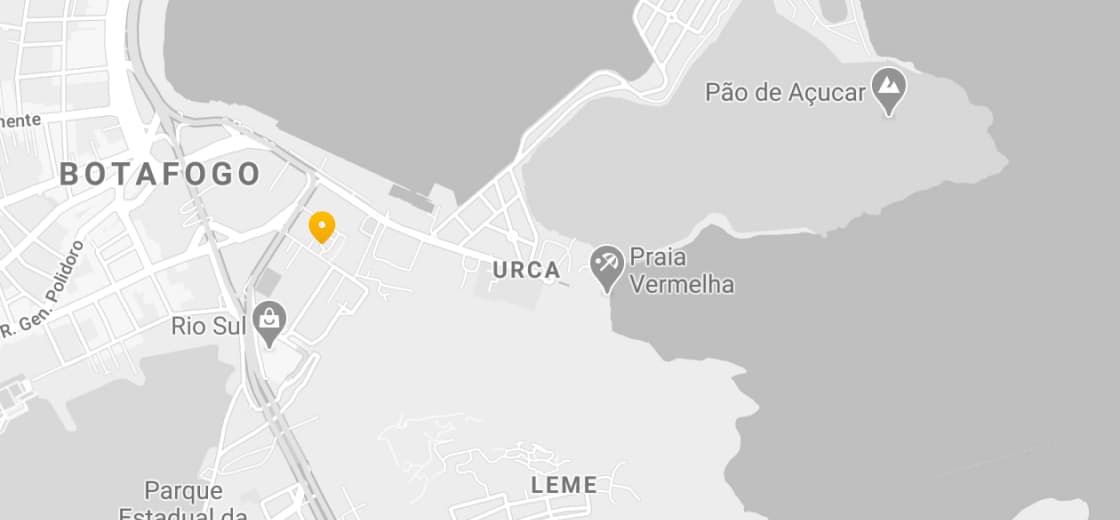 Mapa indicando o endereço da loja do Rio de Janeiro